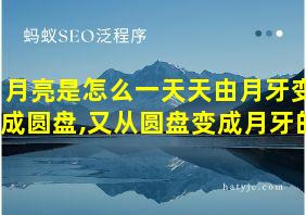 月亮是怎么一天天由月牙变成圆盘,又从圆盘变成月牙的