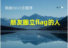 朋友圈立flag的人