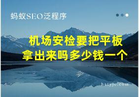 机场安检要把平板拿出来吗多少钱一个