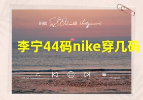 李宁44码nike穿几码