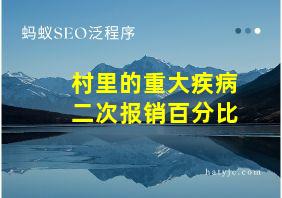 村里的重大疾病二次报销百分比