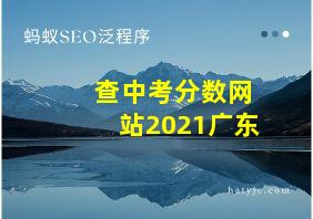 查中考分数网站2021广东