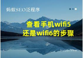 查看手机wifi5还是wifi6的步骤