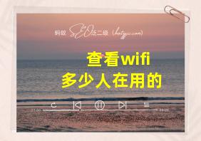 查看wifi多少人在用的