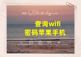 查询wifi密码苹果手机