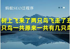 树上飞来了两只鸟飞走了五只鸟一共原来一共有几只鸟