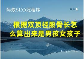 根据双顶径股骨长怎么算出来是男孩女孩子