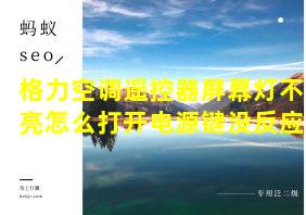 格力空调遥控器屏幕灯不亮怎么打开电源键没反应