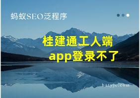 桂建通工人端app登录不了