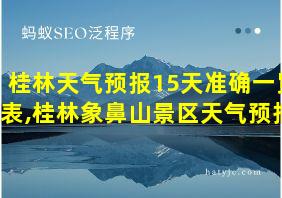 桂林天气预报15天准确一览表,桂林象鼻山景区天气预报