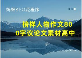 榜样人物作文800字议论文素材高中