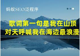 歌词第一句是我在山顶对天呼喊我在海边最浪漫