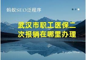 武汉市职工医保二次报销在哪里办理