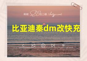 比亚迪秦dm改快充