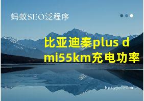 比亚迪秦plus dmi55km充电功率