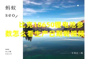 比克18650锂电池参数怎么看生产日期呢视频