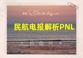 民航电报解析PNL