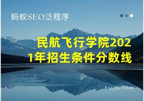 民航飞行学院2021年招生条件分数线