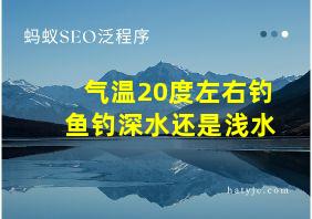 气温20度左右钓鱼钓深水还是浅水