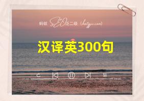 汉译英300句