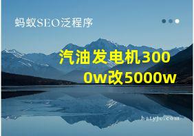 汽油发电机3000w改5000w