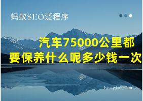 汽车75000公里都要保养什么呢多少钱一次