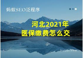 河北2021年医保缴费怎么交