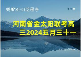 河南省金太阳联考高三2024五月三十一