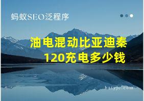 油电混动比亚迪秦120充电多少钱