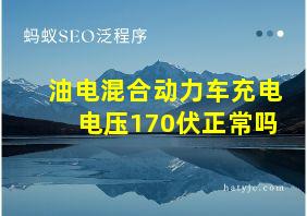 油电混合动力车充电电压170伏正常吗