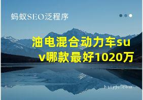 油电混合动力车suv哪款最好1020万