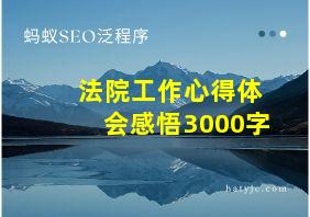 法院工作心得体会感悟3000字