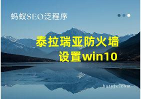 泰拉瑞亚防火墙设置win10