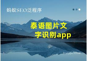 泰语图片文字识别app