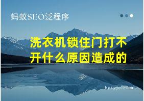 洗衣机锁住门打不开什么原因造成的