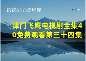 津门飞鹰电视剧全集40免费观看第三十四集