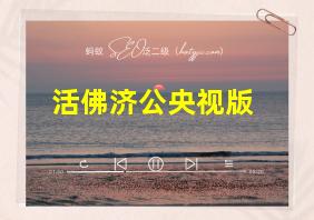 活佛济公央视版