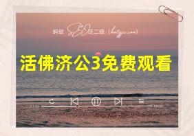 活佛济公3免费观看