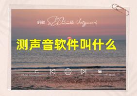 测声音软件叫什么