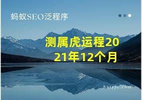 测属虎运程2021年12个月