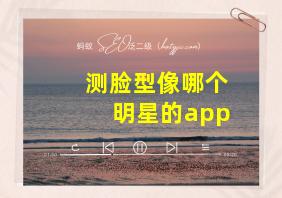 测脸型像哪个明星的app