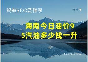 海南今日油价95汽油多少钱一升