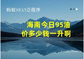 海南今日95油价多少钱一升啊