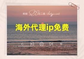 海外代理ip免费