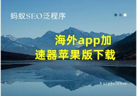 海外app加速器苹果版下载