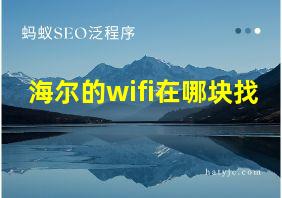 海尔的wifi在哪块找