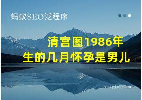 清宫图1986年生的几月怀孕是男儿