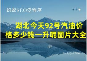 湖北今天92号汽油价格多少钱一升呢图片大全