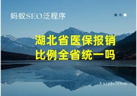 湖北省医保报销比例全省统一吗