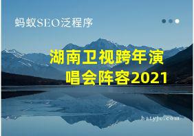 湖南卫视跨年演唱会阵容2021